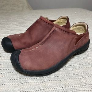 Keen Kaci Slip On Comfort Shoes Brushed Suede Leather Walking Hiking Outdoor